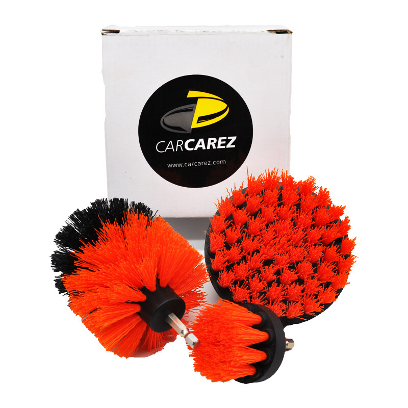 3Pcs Drill Brush Attachment Scrubber Brushes Set Kit with Adapter For Car Shower