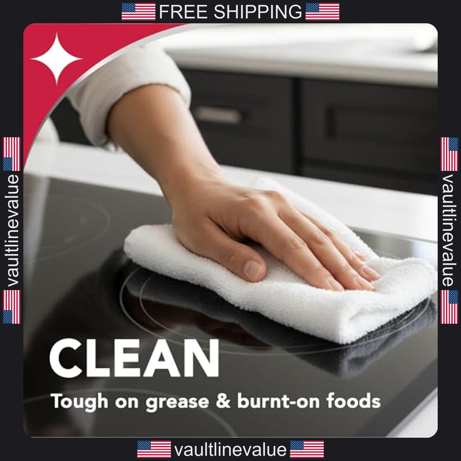 Weiman Cooktop Cleaner & Polish Heavy Duty Stove Eco Friendly 10 oz Bottle