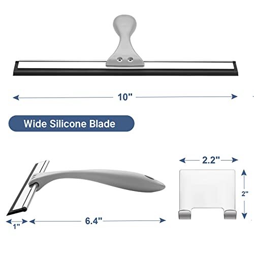 10 Inches All Purpose Squeegee for Glass Shower Doors Car Window Home Mirrors