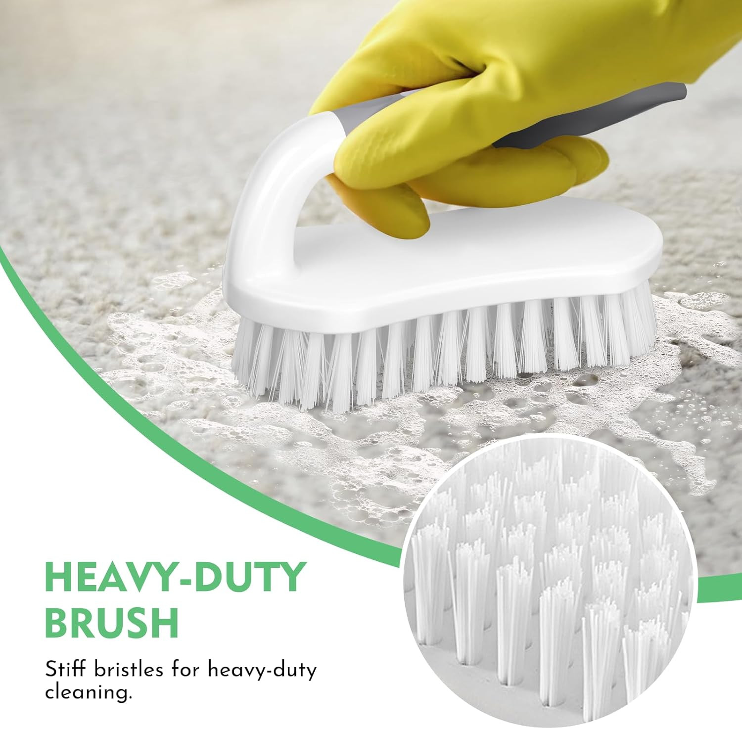 Scrub Brush, Heavy-Duty Scrub Brushes for Cleaning with Stiff Bristles Cleaning