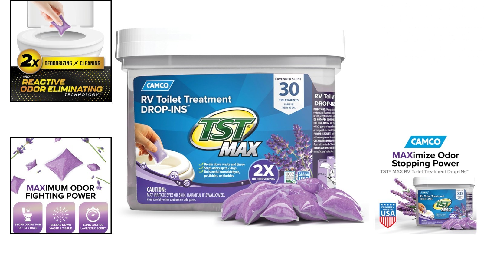 Toilet Treatment Drop-Ins – Control Unwanted Odors & Break down Waste & Tissue