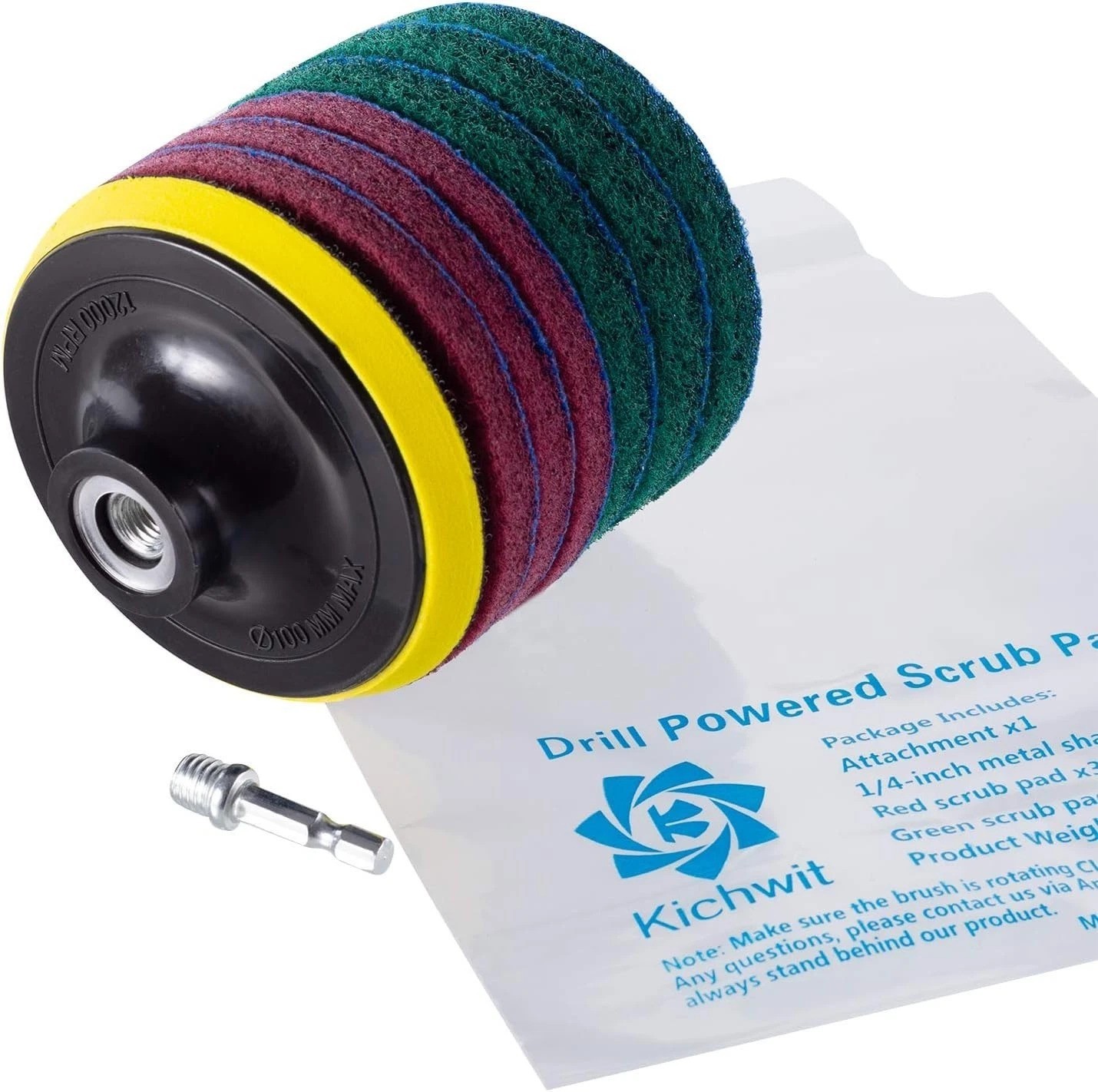 4-Inch Heavy Duty Tile Scrubber for Cordless Drill – Efficient Cleaning Solution