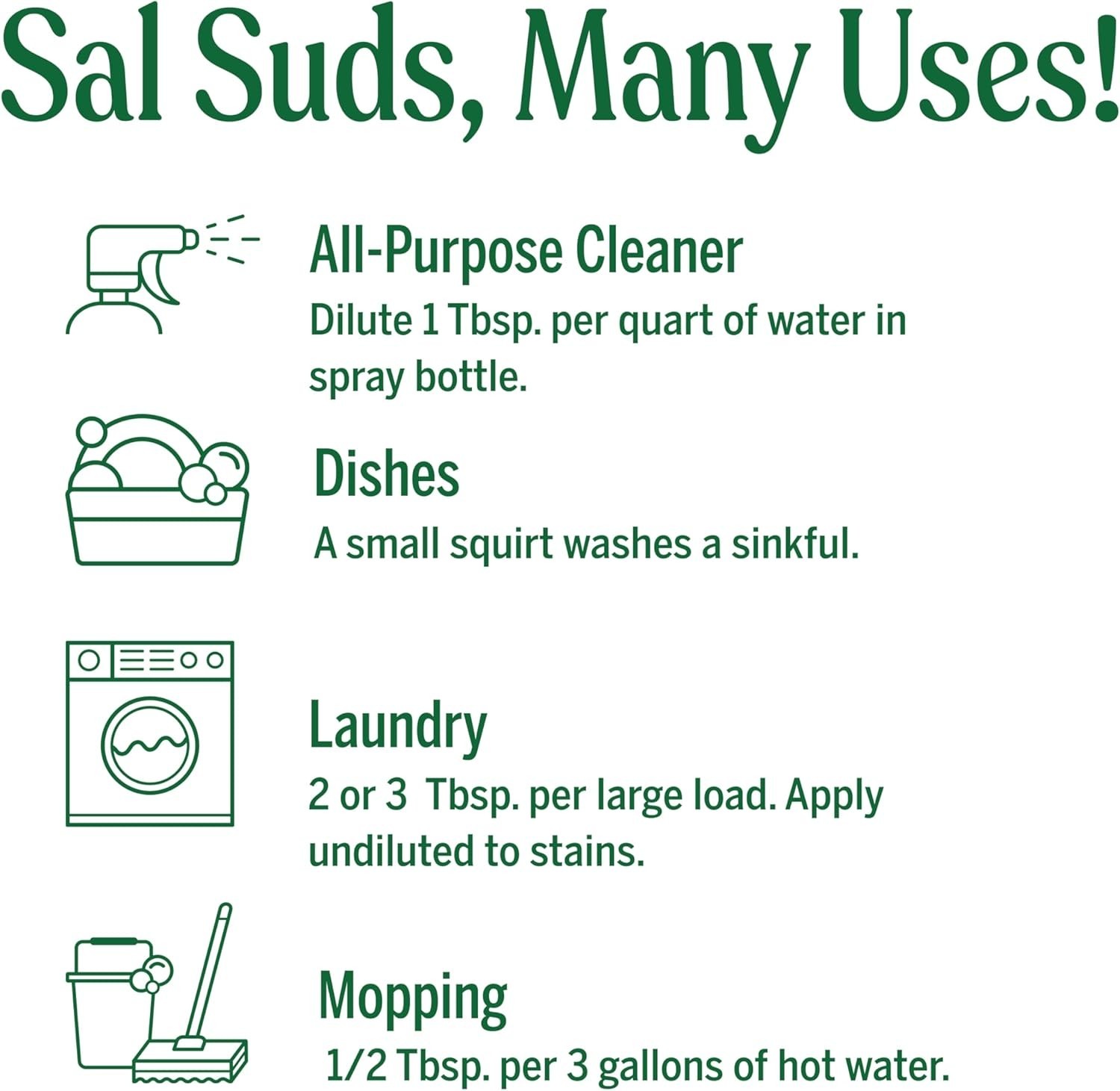 Dr. Bronner – Sal Suds Biodegradable Cleaner Detergent( Floors, Laundry & Dish)