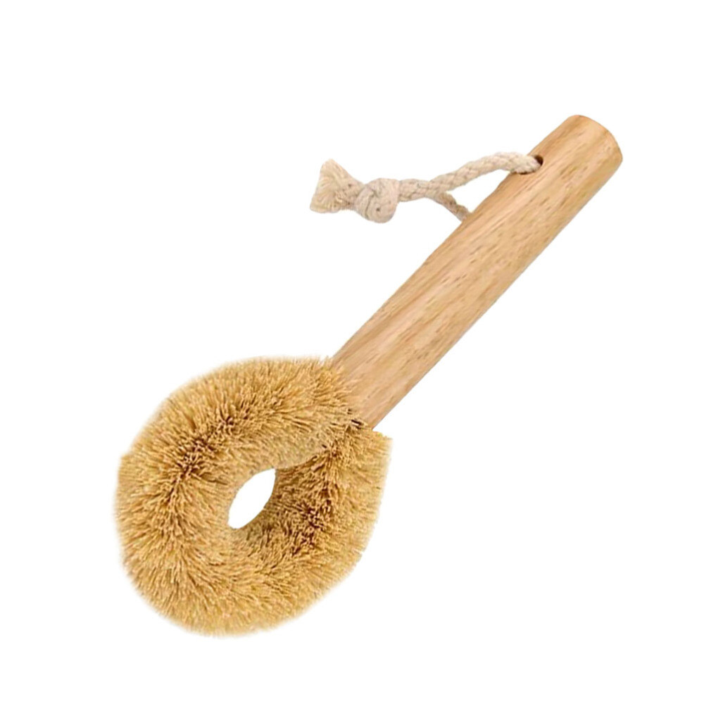 1PC Pan Brushes with Wood Handle Natural Pot Brushes Practical Wooden Dish Brush