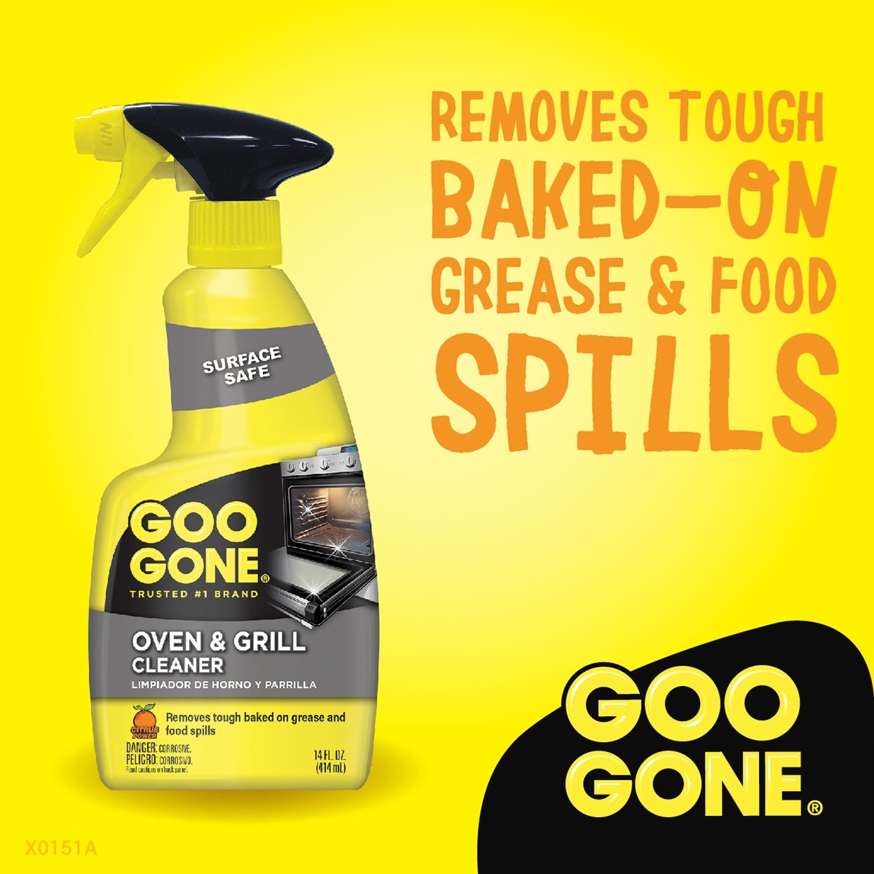 Oven and Grill Cleaner 14oz Removes Tough Baked On Grease Food Spills Safe