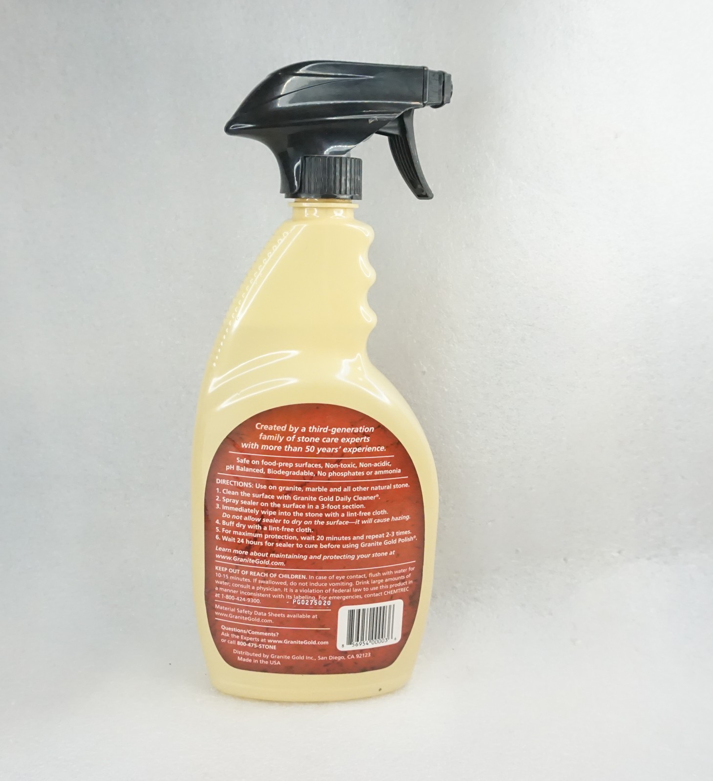 Granite Gold Sealer 24 fl oz Spray Bottle for Stone Countertops Marble Granite
