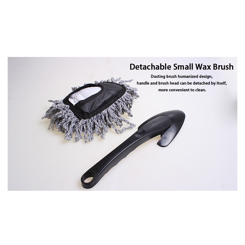 1Pc Car Dash Duster Brush Car Cleaning Home Kitchen C Super Soft Microfiber Gray