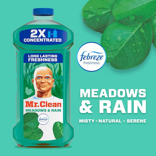Mr Clean 2X Concentrated Multi Surface Cleaner Febreze Meadows & Rain – 64 oz