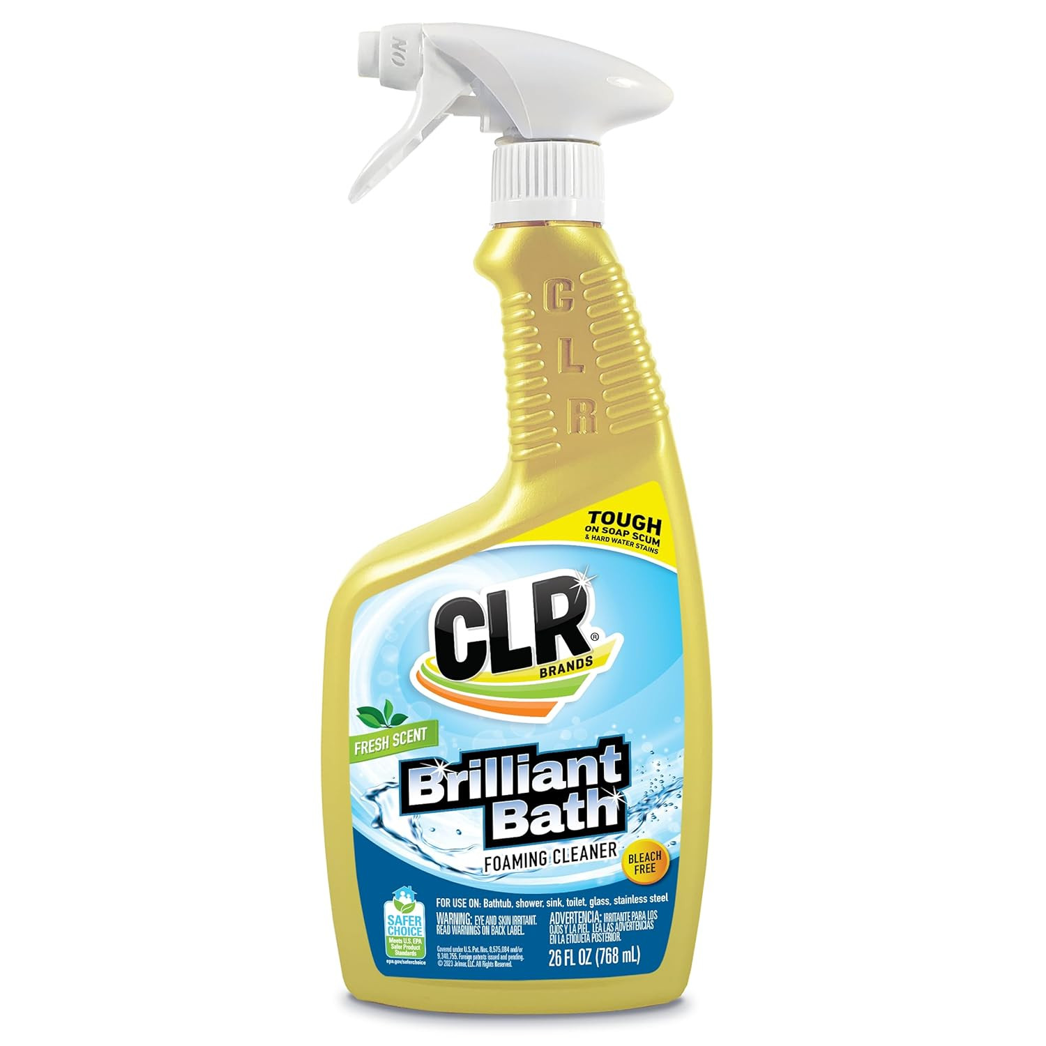 Brilliant Bath, Fresh Scent Foaming Action Cleaner, Spray Bottle, 26 Fl Oz (Pack