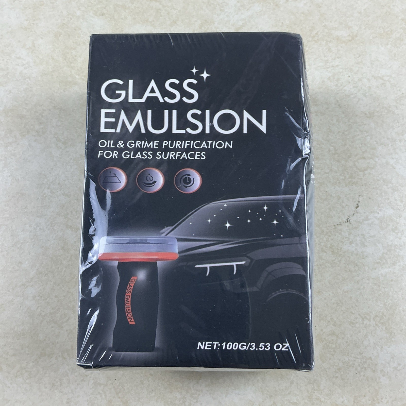 OGAS Glass Emulsion Cleaner Oil Film Remover Guard Car Windshield Polish 100g
