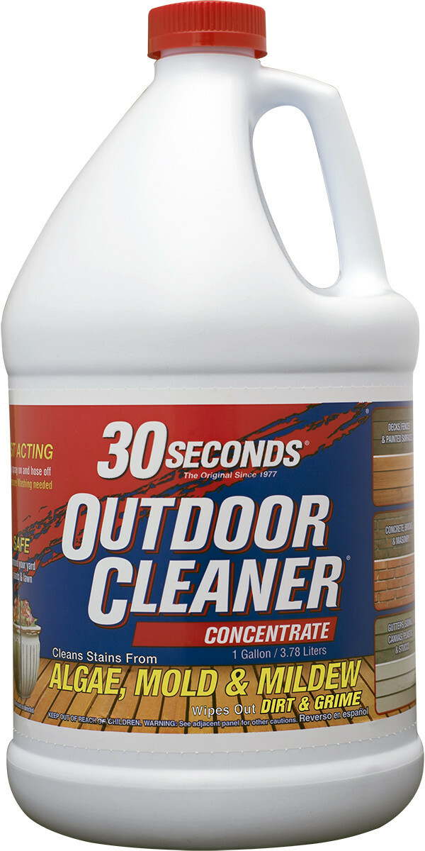 30 SECONDS Outdoor Mold, Mildew, Algae Cleaner, 1 Gallon Concentrate (4 Pack)