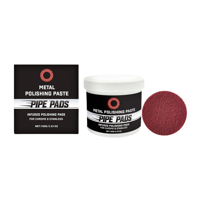 3Set Metal Polish Paste Protectant Scratch Remover Pipe Infused Polishing Pads