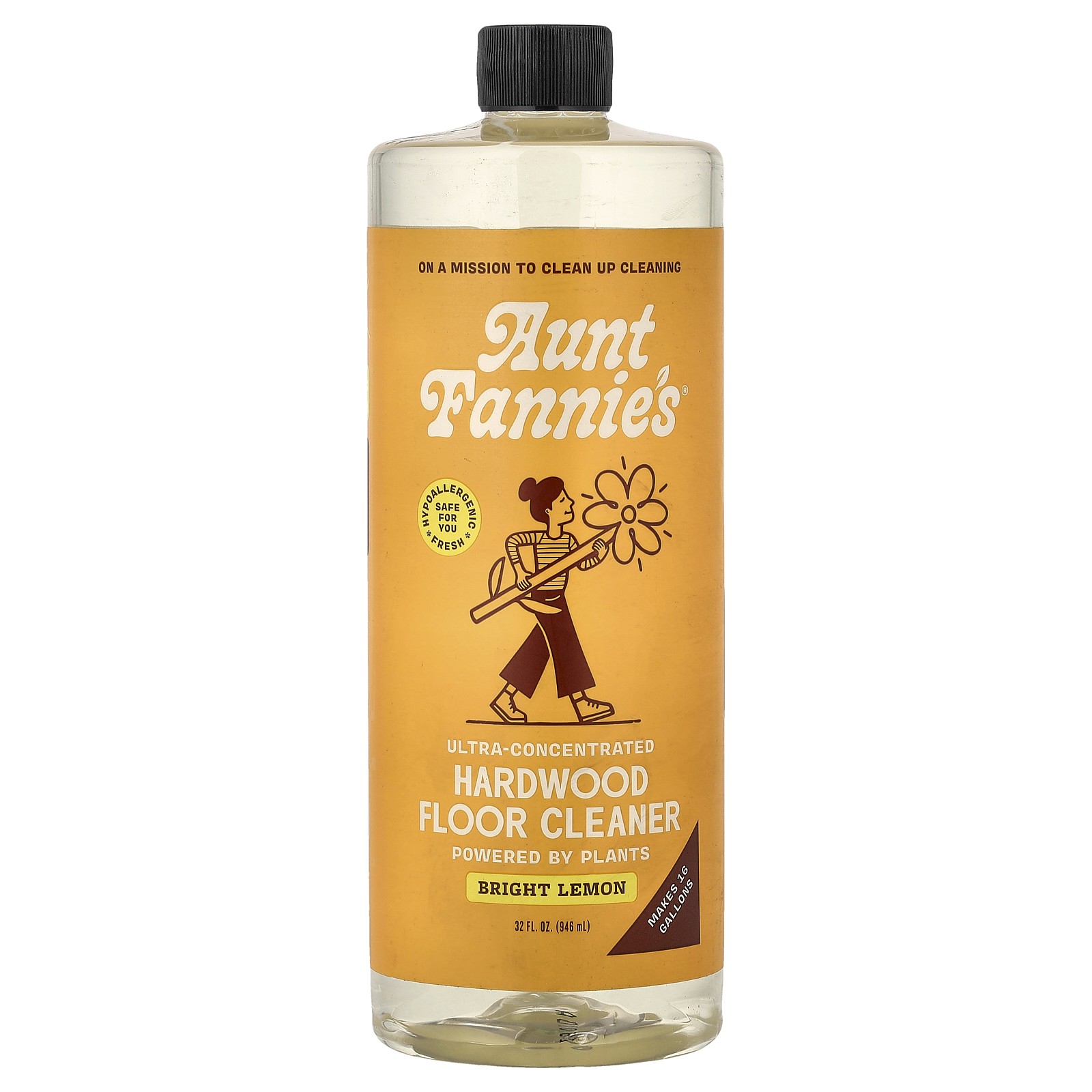 Ultra-Concentrated Hardwood Floor Cleaner, Bright Lemon, 32 fl oz (946 ml)