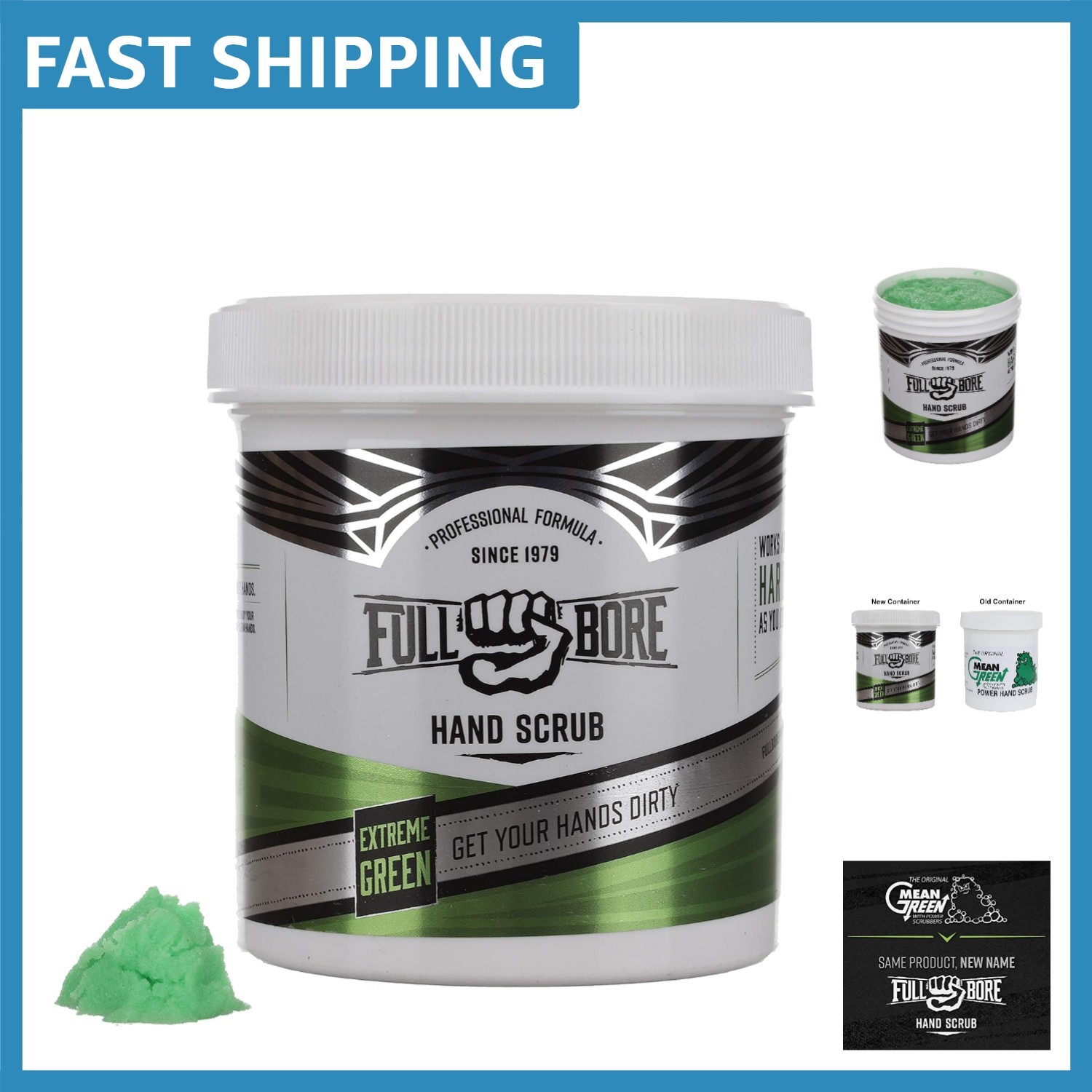 16 oz Extreme Green Power Hand Scrub – Moisturizes & Removes Oil, Grease Safely