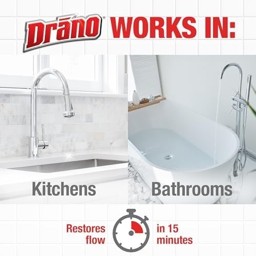 Drano Max Gel Drain Clog Remover and Cleaner for Shower or Sink Drains