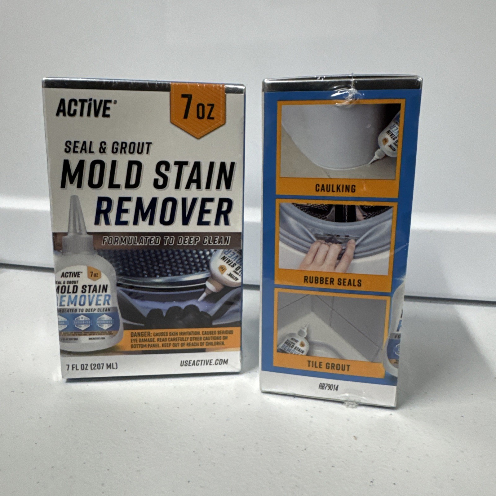 Lot of 2 Active Seal & Grout Mold Stain Remover, 7 fl oz Each, Free Shipping!