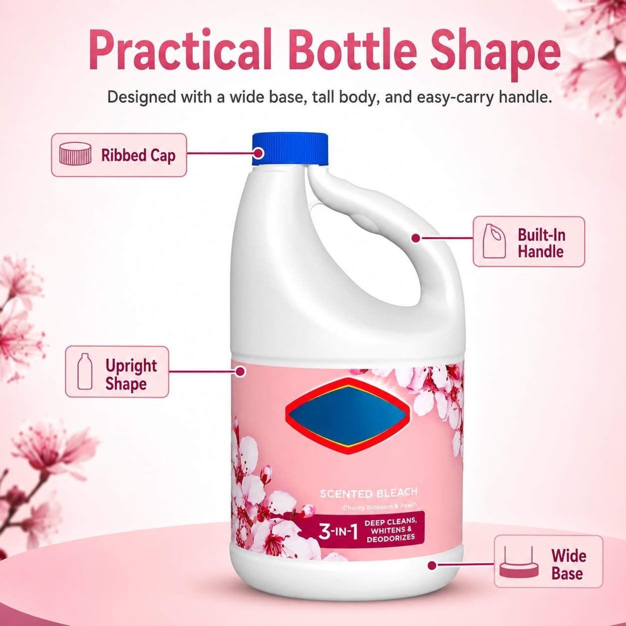 Cherry Blossom Fragrance Scented Laundry Whitening Bleach 81 Fl Oz Large Bleach