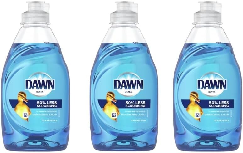 Dawn Dish Soap Original Scent 7 Fl Oz Pack Of 3 3X More Grease-cleaning Power