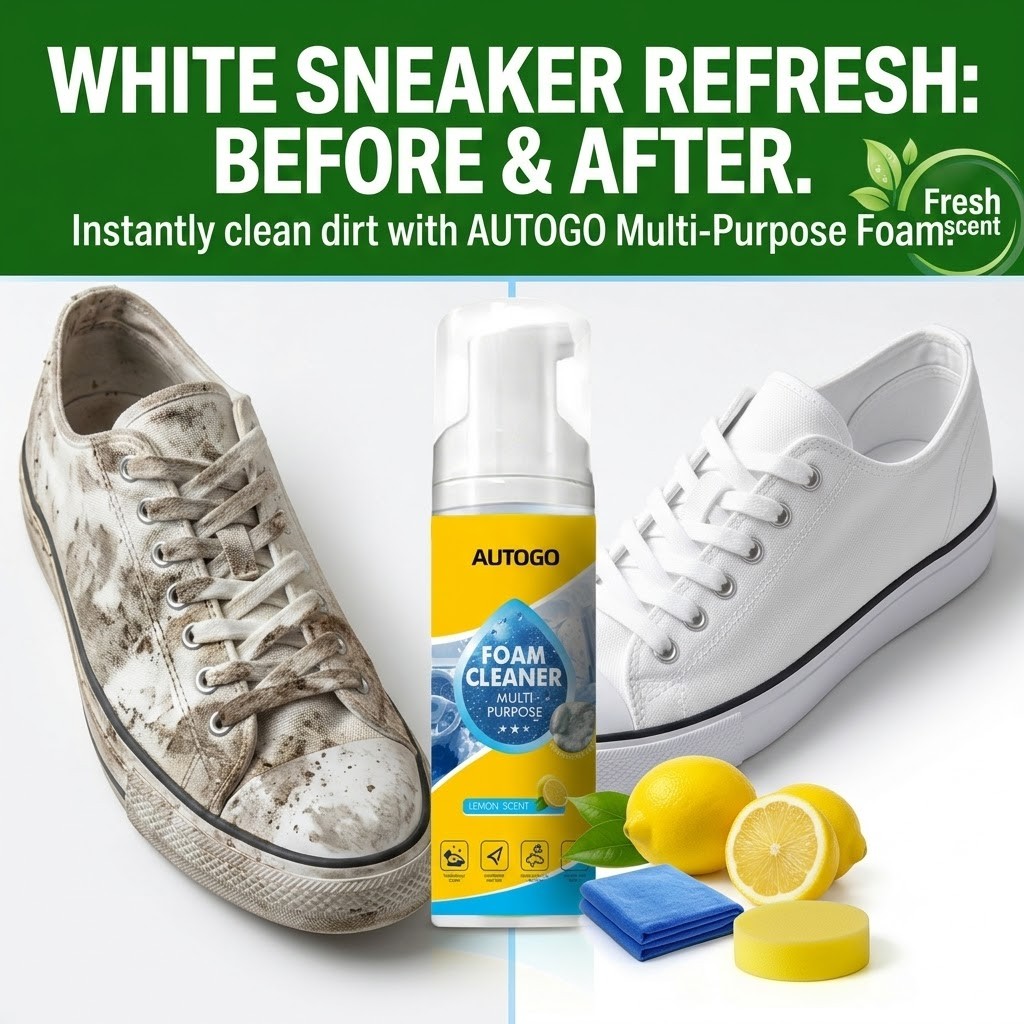 4-in-1 Multi-Enzyme Foam Cleaner, All-Purpose Spray 5oz with Sponge & Towel