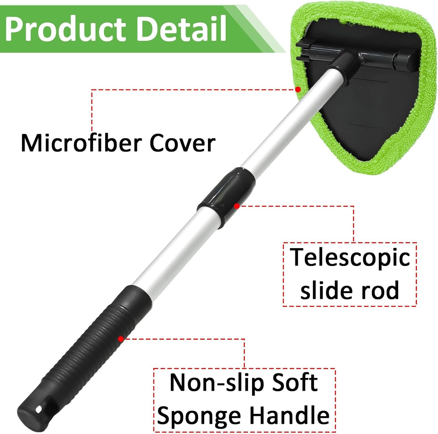 3 Pieces Windshield Cleaning Tool Inside Car Window Cleaner Cleaning Tool with E
