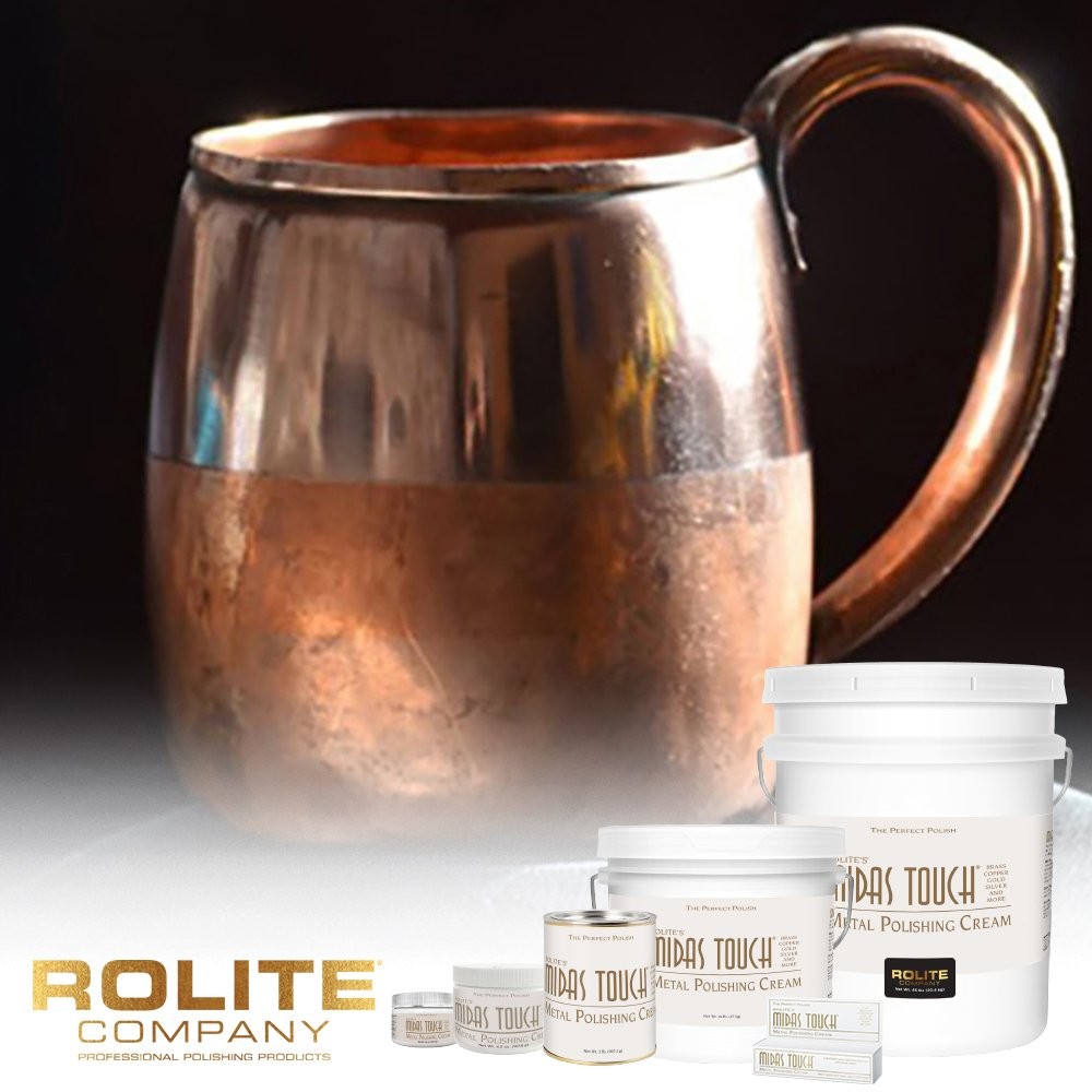 Rolite Midas Touch Metal Polishing Cream 4.5 Oz for Silver Gold Brass