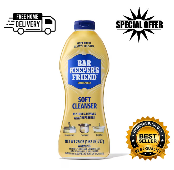 BAR KEEPERS FRIEND Liquid Cleanser All-Purpose Cleaner – 26 oz