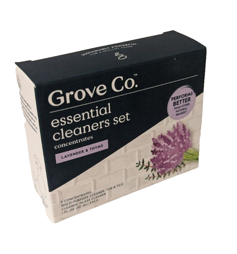 Grove Co. Essential Cleaners Set Concentrates Lavender and Thyme (3 bottle pack)