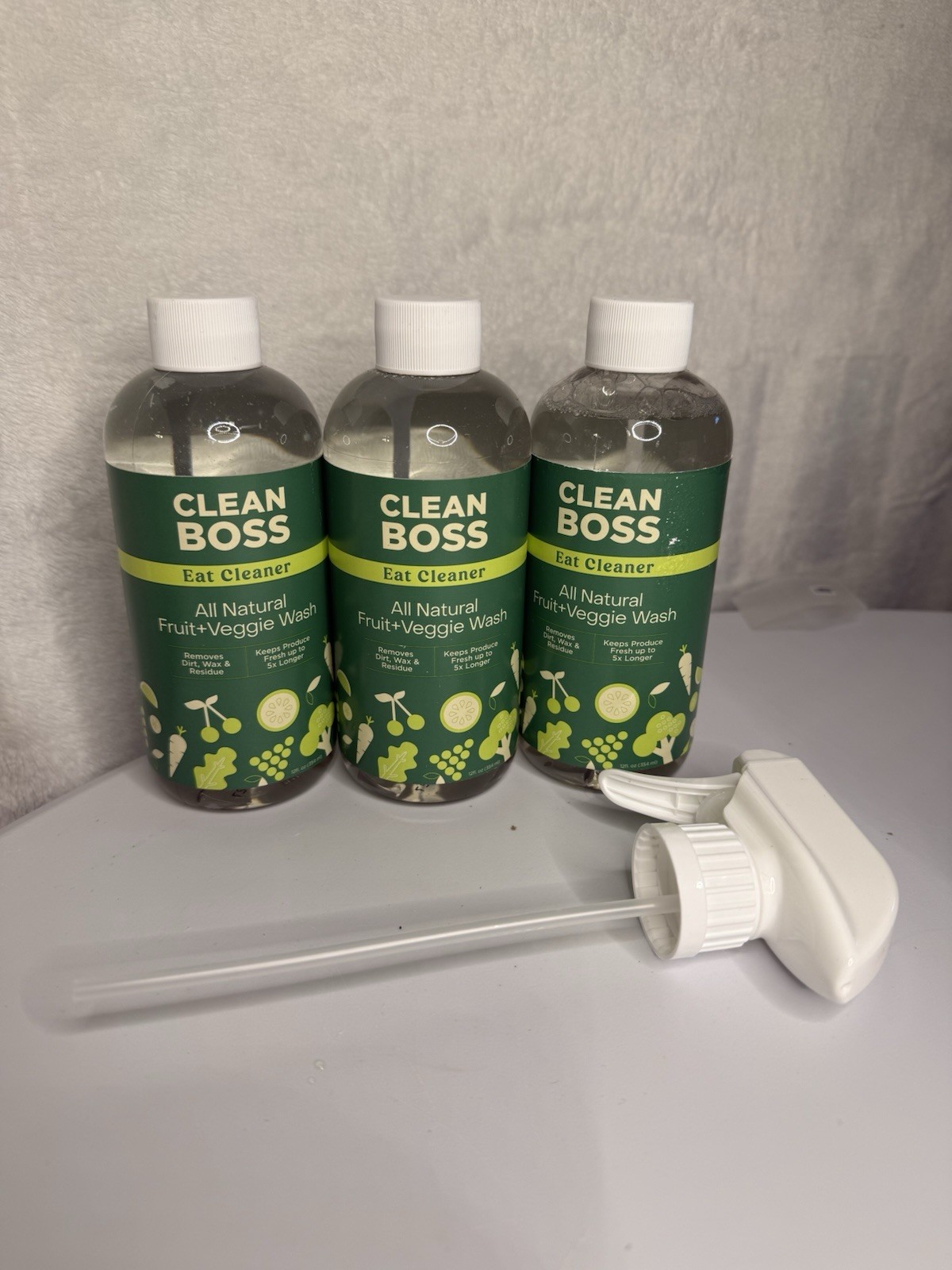 JOY Clean Boss Eat Cleaner Fruit & Veggie Natural Wash & Preserver-3 pc 12 oz