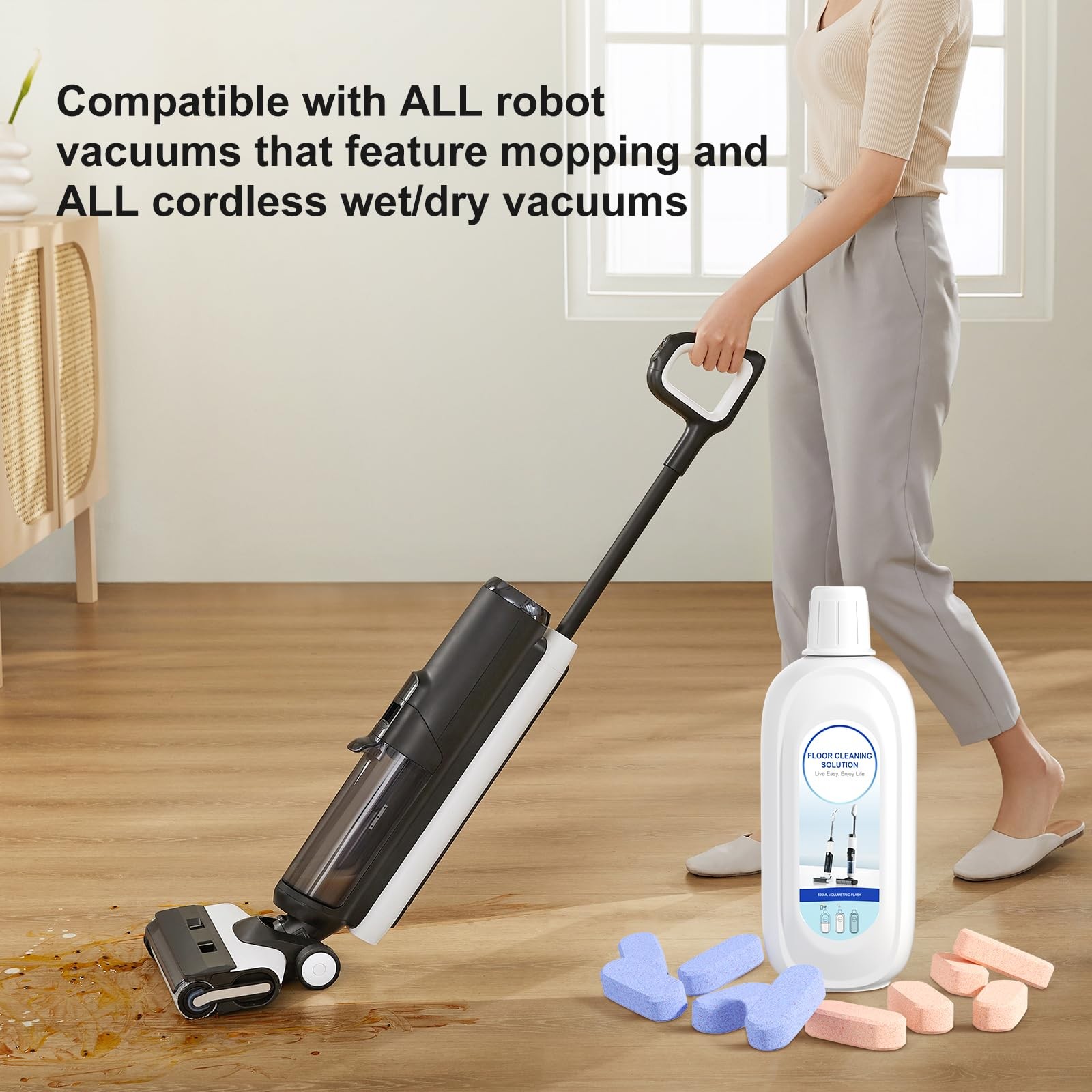 5 Bottles Compatible with Tineco Cleaning Solution 500ml Per Bottle Orange Scent