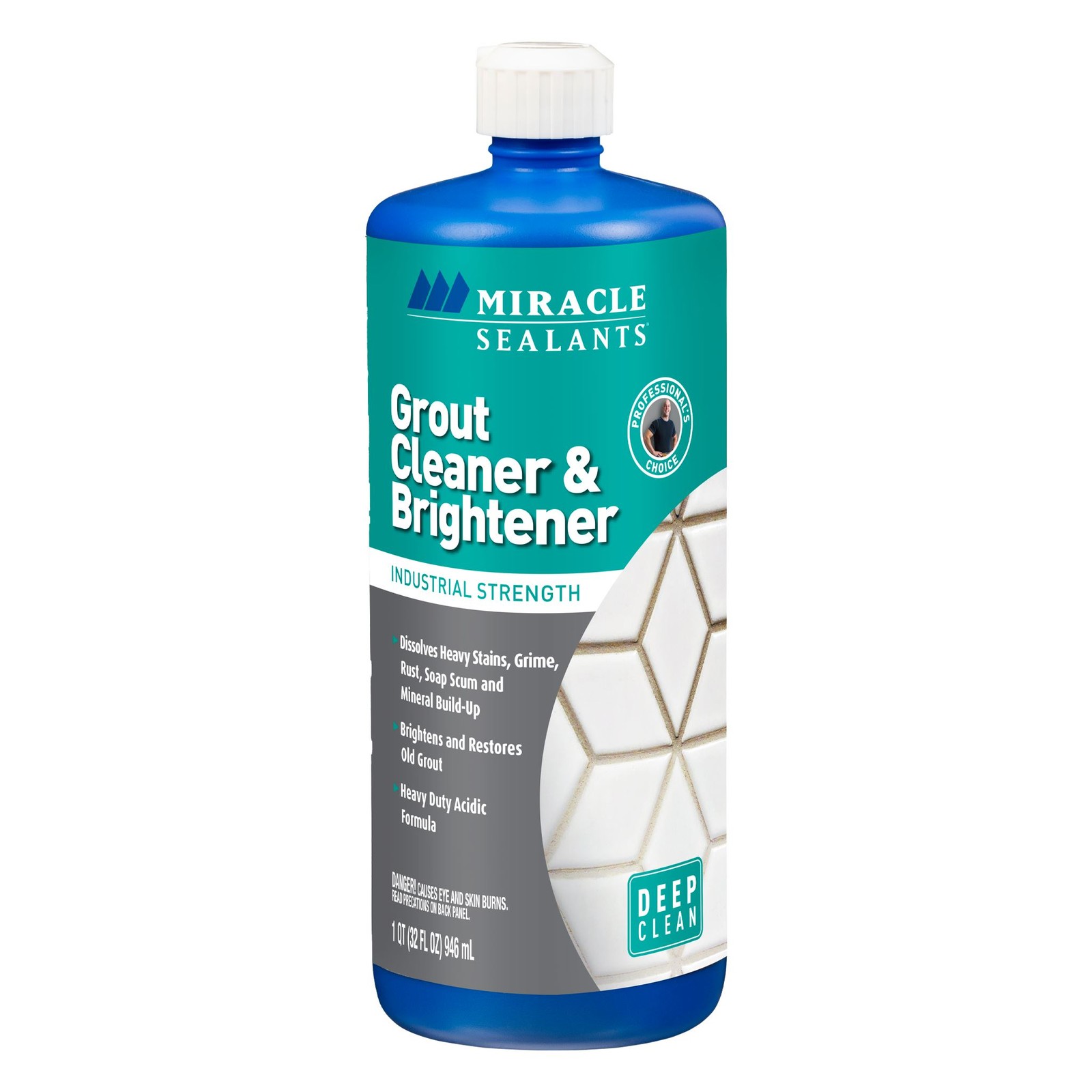 Miracle Sealants Grout Cleaner & Brightener, 32oz Bottle- 392622