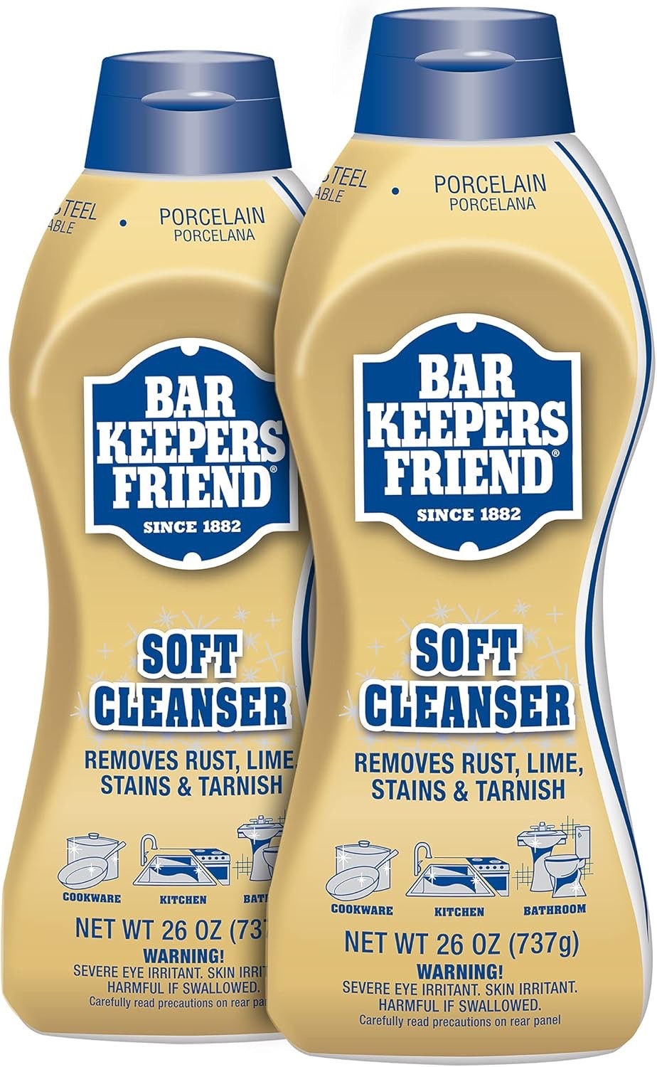 Bar Keepers Friend Soft Cleaner Premixed Formula, Citrus, 26 Ounce (Pack of 2)