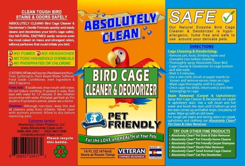 Amazing Bird Cage Cleaner and Deodorizer – Just Spray/Wipe – Safely & Easily …