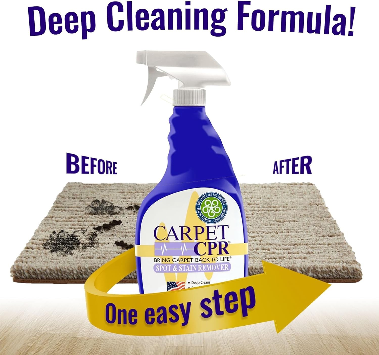 Cruelty-Free Heavy Duty 2-in-1 Carpet Cleaner Spray – Ideal for Pet Accidents