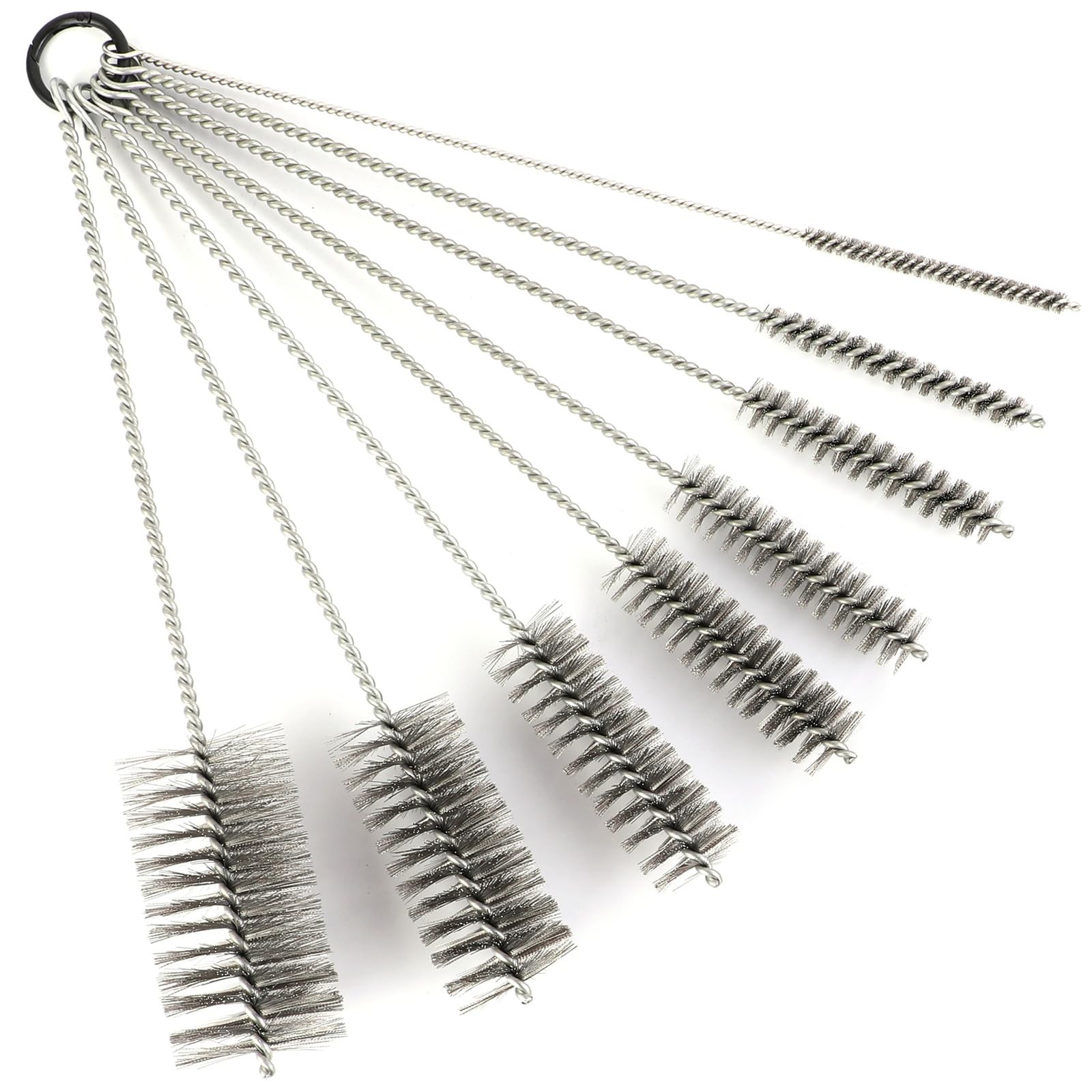 12 Inch Pipe Cleaning Brush Set with Stainless Steel Bristles, Tube Bottle Br…