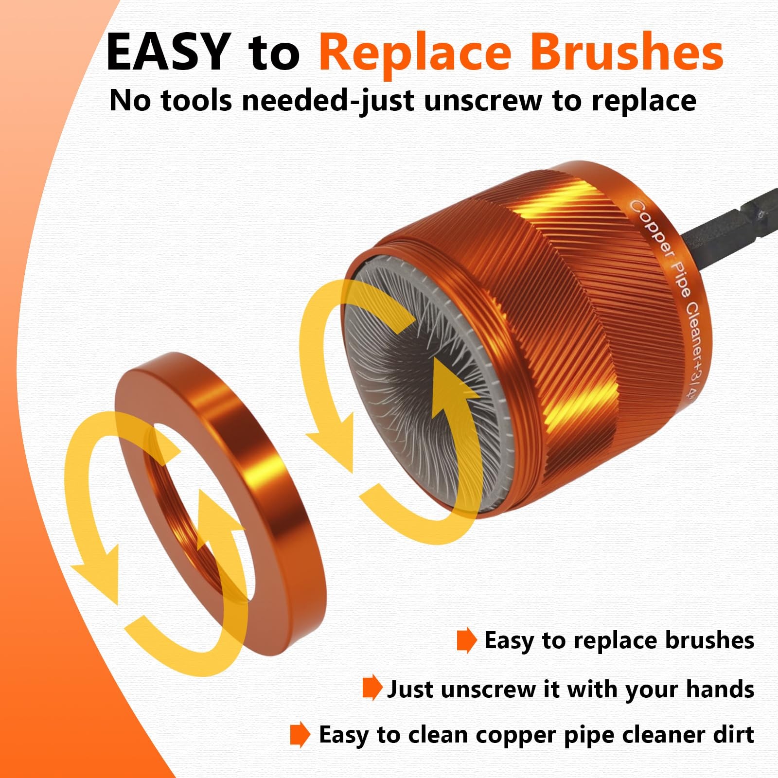 1/2″ & 3/4″ Cleaner Set for Drill,with 1/4″ Hex Shank & 6 Brush Blades & 2 Pi…