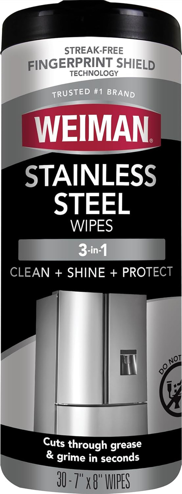 30 Count Stainless Steel Cleaner Wipes Anti Fingerprint Appliance Polish