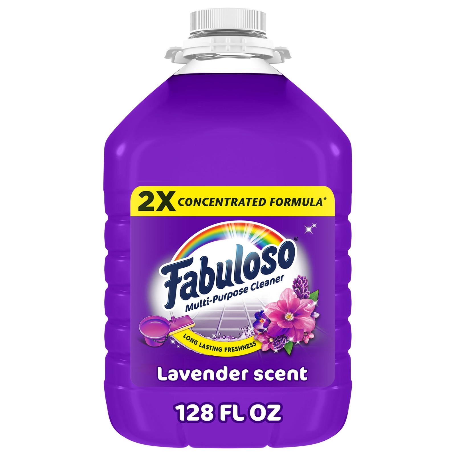 2X Multi-Purpose Cleaner, No Rinse Floor Cleaner, Lavender Scent, 128 fl oz