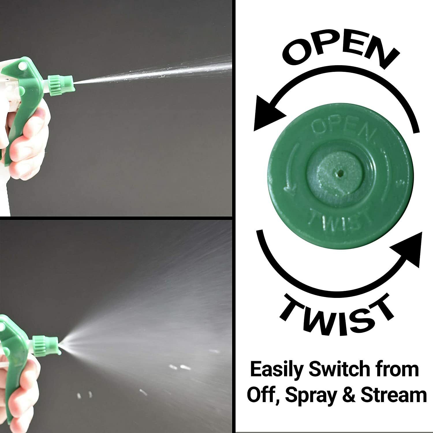 12 Pcs Heavy Duty Acid and Chemical Resistant Trigger Sprayer Nozzle Head