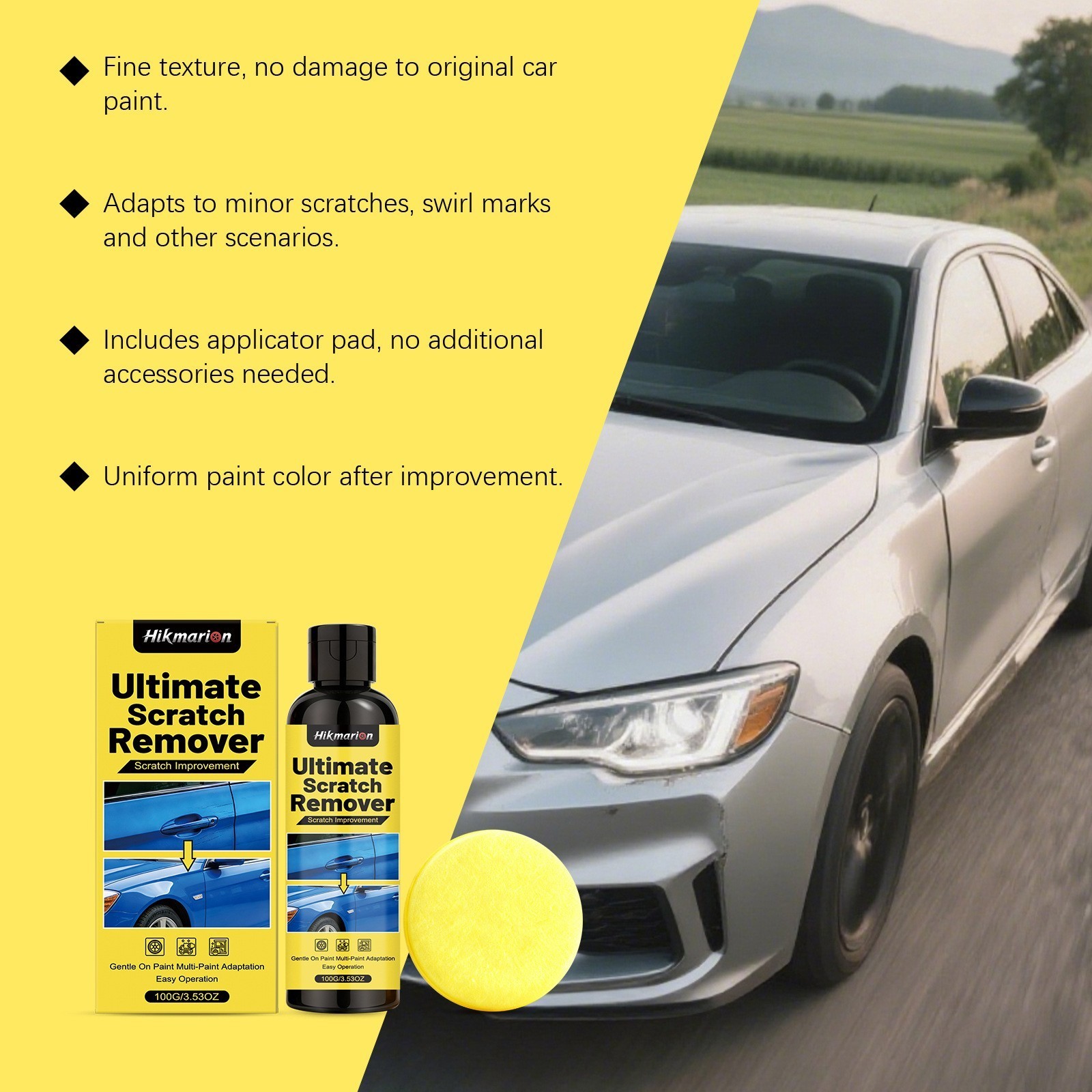 NanoPolix Car Scratch Remover Paste 100g Universal Auto Paint Polishing Repair