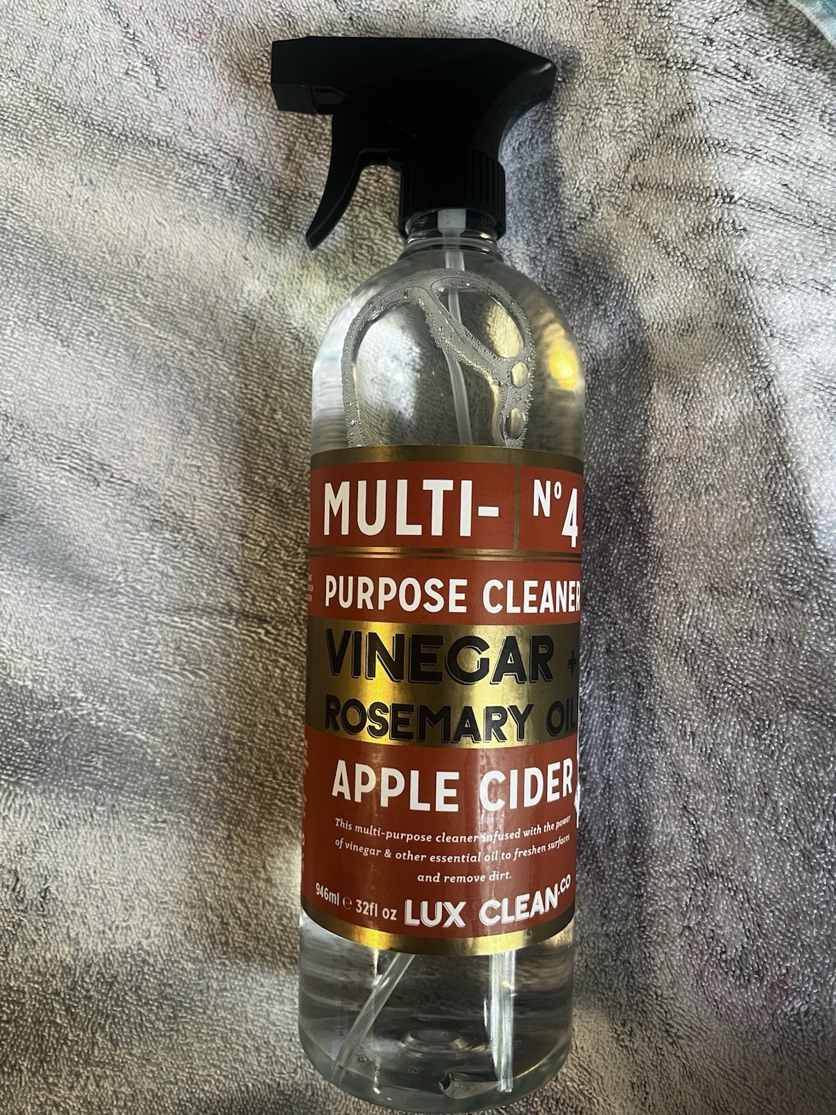1 LUX CLEAN ~ VINEGAR + ROSEMARY OIL Kitchen Refresher Cleaner APPLE CIDER
