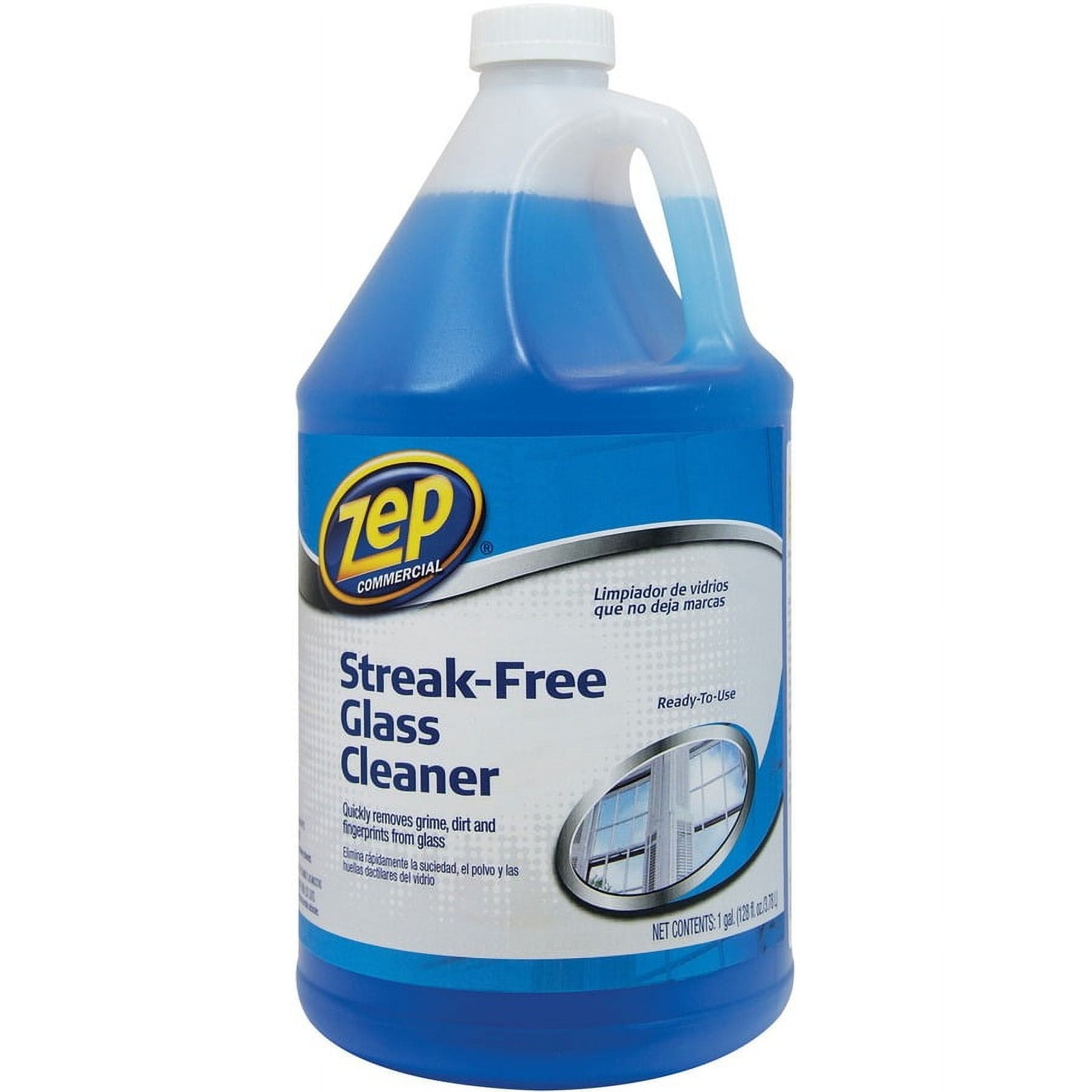 Professional Commercial Streak Free Glass Cleaner 1 Gallon Large Bottle