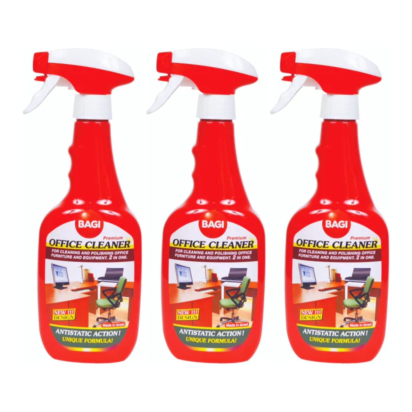 Bagi Premium Office Cleaner, 16.9oz (500ml) (Pack of 3)