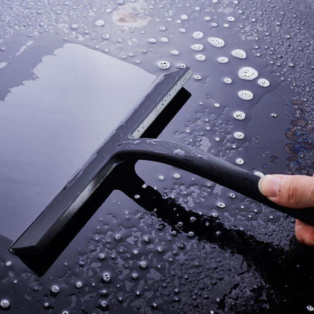 Silicone Squeegee Wiper with Hook Bathroom Shower Tile Scraper Tool (S)