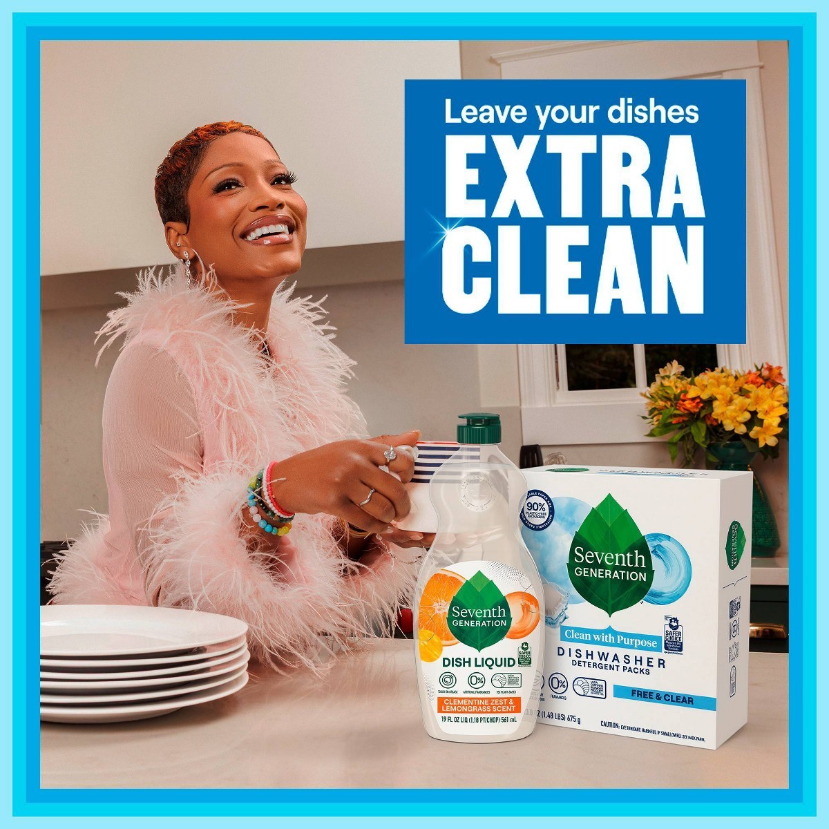 Seventh Generation Free & Clear Natural Dishwasher Detergent Packs – 45ct