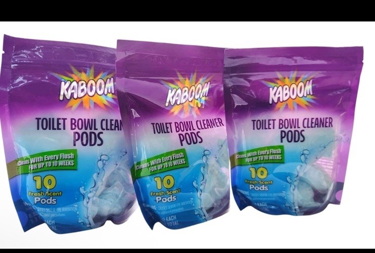 KABOOM Fresh Scent Toilet Bowl Pods 3 Bags 30 Count Total Free Shipping New DELM
