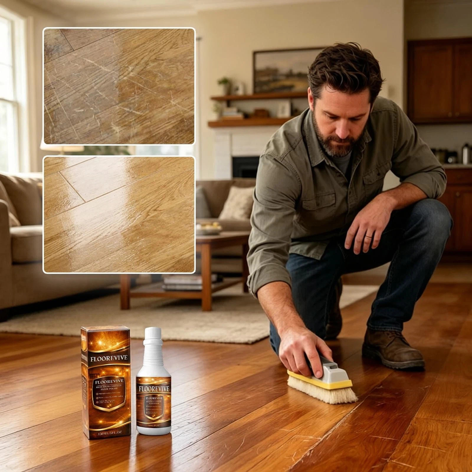 Floorevive Floor Restorer Floor Restorer/Polish -Revitalize And Shine Wood 150ml