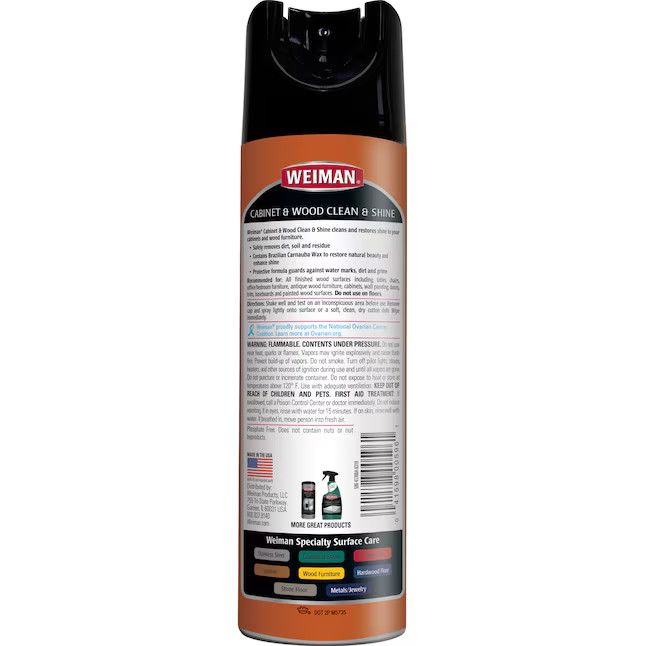 Weiman Products Cabinet and Wood Clean + Shine 17 -fl oz Fresh Scent Wood furnit