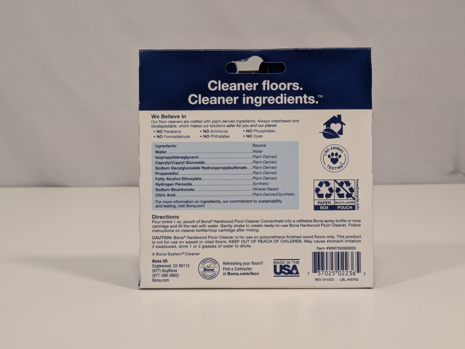 Bona Hardwood Floor Cleaner Concentrate, 1 Fl Oz, 4-Pack Makes 4 Bottles Mop
