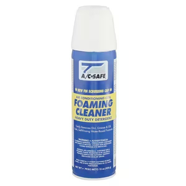 AC-Safe 19 oz Air Conditioner Coil Foaming Cleaner Heavy Duty Detergent Spray