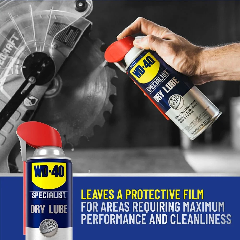 WD-40 Specialist Dry Lube with SMART STRAW SPRAYS 2 WAYS, 10 OZ